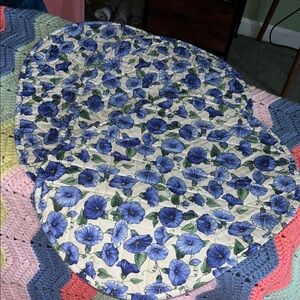 Floral morning glory Quilted Table Mats set of 3